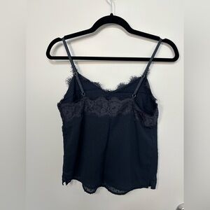 Abercrombie & Fitch Navy Lace-Trim Clipdot Cami
